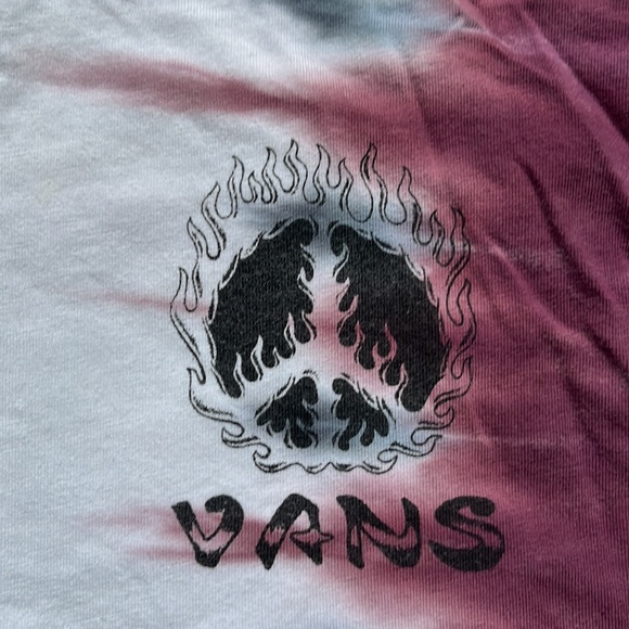 Super cool vans dip dye l/s t shirt with screen print on both side. - Picture 3 of 4